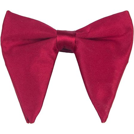 (Röd) Överdimensionerad siden satin fluga för män enfärgad