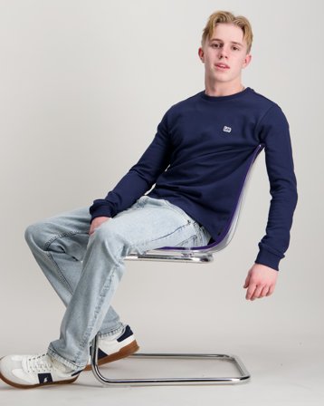 Lee Badge LB Crew Blauw Truien Jongens - Kids Brand Store