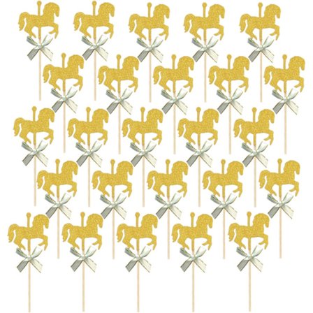 25 kappaletta Cupcake Toppers Hevonen Prinsessa Cupcake Topper Cupcake Topper Syntymäpäiväjuhlan Koristeluun, Häät, Vuosipäivän Kakunkoristelu (