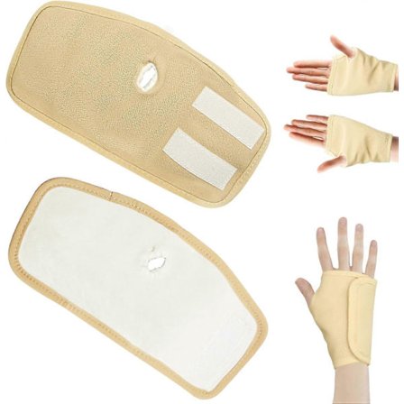 2 stk. Ricinusoljepakkeinnpakning for håndledd, organisk ricinusoljepakke, gjenbrukbare ricinusoljeinnpakninger med borrelås (ricinusolje ikke 