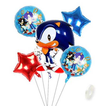 5 stk. Sonic The Hedgehog heliumballonger for Sonic The Hedg