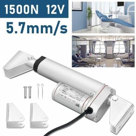 Lineær Aktuator 12V Elektrisk Lineær Aktuator Høj Styrke 1500N 50mm Slaglængde - Sølvgrå