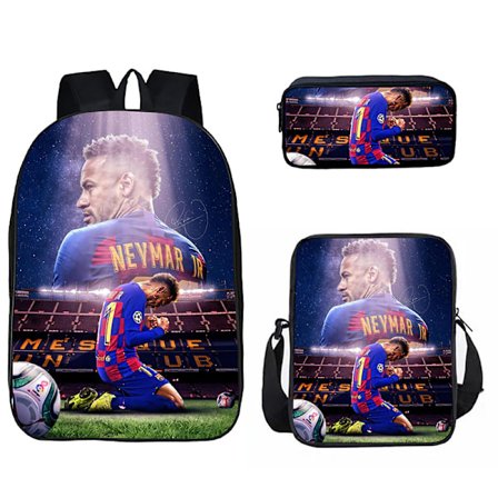 Neymar Fodboldrygsæk Skolerygsæk i tre sæt blå 4