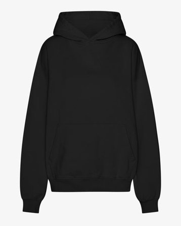 Organic Oversized Hood - Deep Black - Female - M