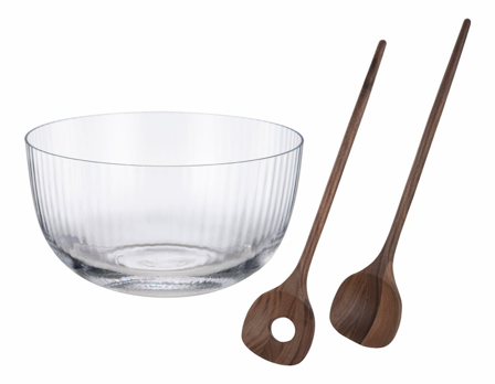 Modern House Timeless glassbolle 3L med salatbestikk