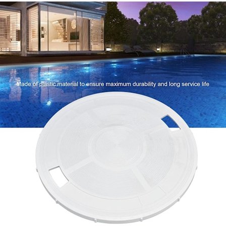 Pool Skimmer Cover Ersättning Filter Cover Pool Skimmer Sugplatta Debris Canister Deck Cover Pool Skimming Vakuum Adapter 23cm/9.1in, Vit