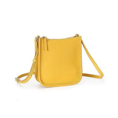 Liten Crossbody Skulderveske for Kvinner Lett Bøtteveske Klassisk Mini Skulderveske Stilig, 1 stk - gul