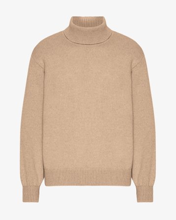 Merino Wool Turtleneck - Honey Beige XL