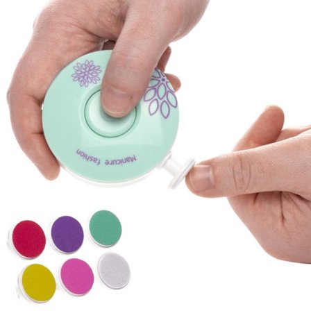 Neglefil til baby - Fil til negle / børn - Elektrisk turkis