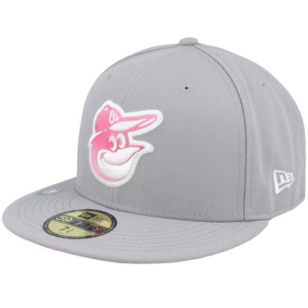 New Era - MLB Grau fitted Cap - Baltimore Orioles MLB22 Mothers Day 59FIFTY Grey Fitted @ Hatstore