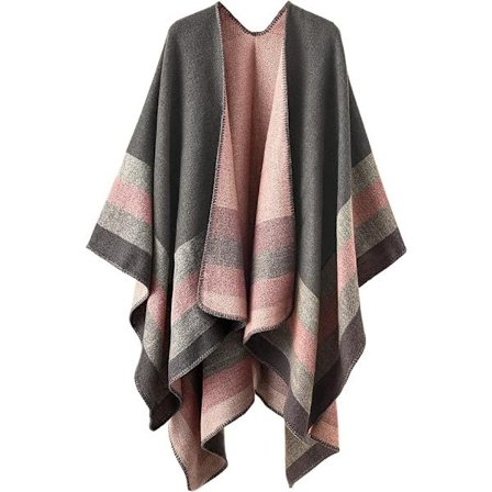 Sjal Wraps til Kvinder, Elegant Strikket Cape Åben Front Poncho Tørklæde Tæppe Cardigan Frakke til Forår, Efterår og Vinter