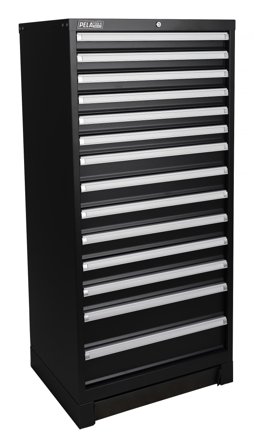 PELA 533586 Skuffeseksjon for verkstedinteriør, 14 skuffer, Garasjeinnredning & oppbevaring
