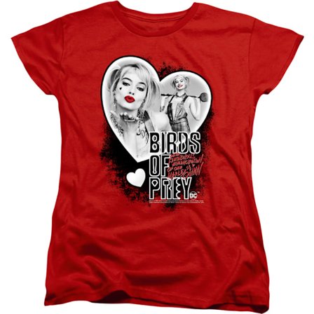 Dam Harley Quinn Hjärta Collage Birds Of Prey T-shirt Ny