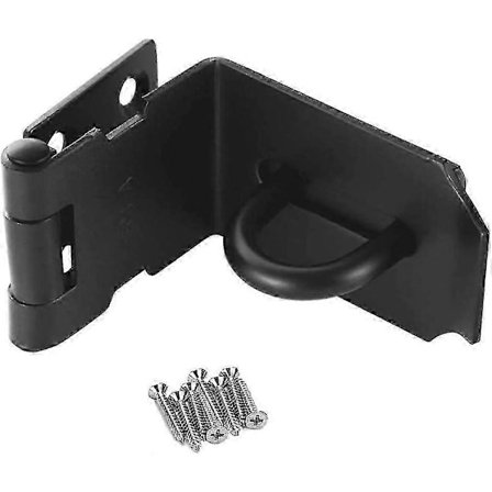 Dørhaspe Lås 90 Grader, Rustfritt Stål Rettvinklet Hengelås Haspe Låsende Lås Sikkerhetsdør Lås Haspe Lås For Skyve-/låvedør - God