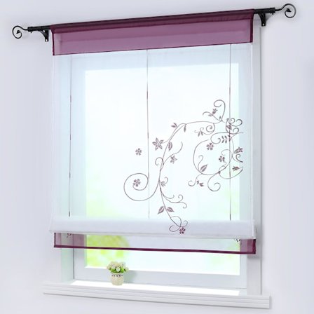 Rullgardin Voile Rullgardiner Med Snöre Wxh 100x140cm Bär Färg Pack Om 1