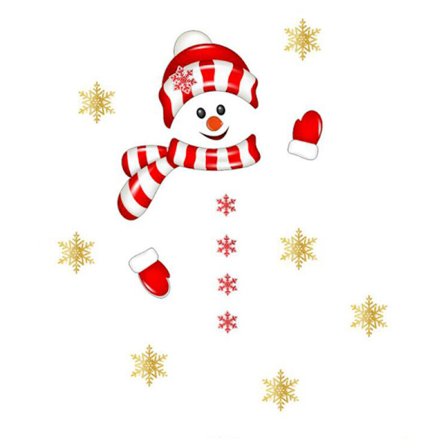 Juleglass Kjøleskap Klistremerker Julefest Jul Tegneserie DIY Snømann Vindu Garasje Klistremerker