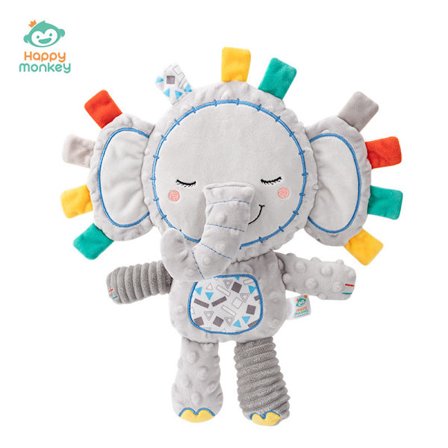 Happy Monkey baby beroligende dukke, spedbarn som sover med nyfødt boble beroligende håndkle mykt.