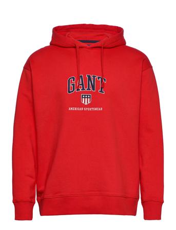 D.2 Retro Shield Sweat Hoodie Huppari Punainen GANT