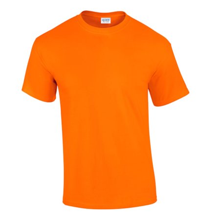 Gildan Unisex Adult Ultra Cotton T-Shirt M Safety Orange