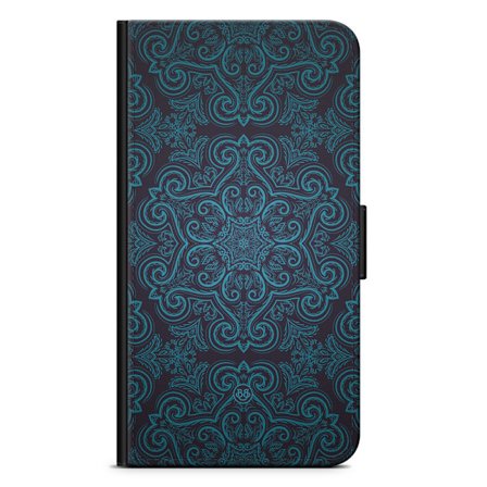 Bjornberry Plånboksfodral iPhone 8 Plus - Blå Retromönster