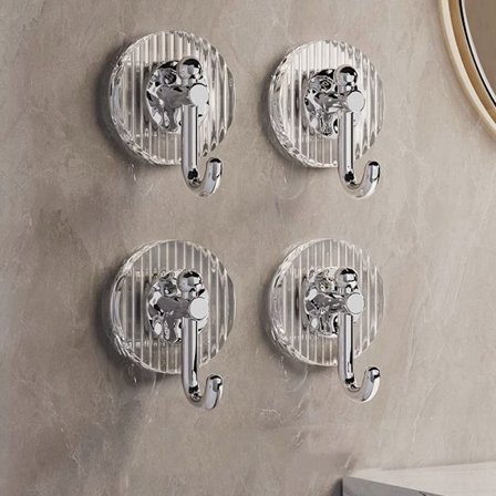 4 STK Veggorganiseringskrok Gjennomsiktig kleskrok FARGE 4 FARGE