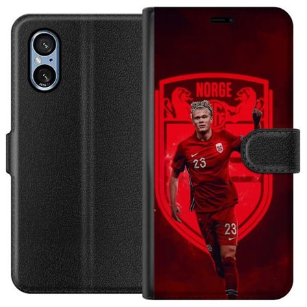 Kompatibelt Lommeboketui til Sony Xperia 5 V Erling Haaland Manchester City Norge fotball målmaskin angriper sterk fysikk fart og kliniske avslutning