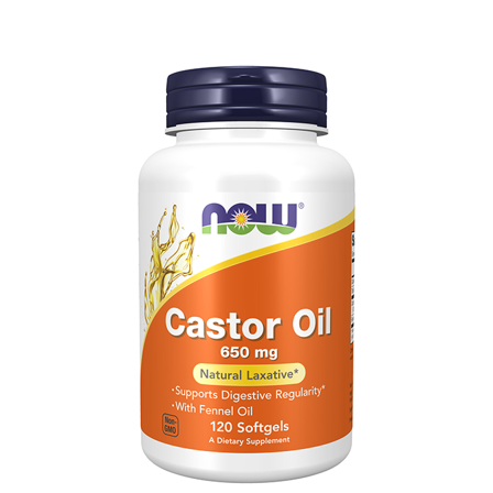 Now Foods Castor oil 650MG 120 softgels