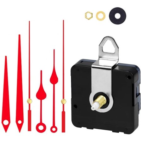 ING Quartz klokke mekanisme - Veggklokke mekanisme - DIY reparasjonsdeler - Inkluderer to sett med timevisere - Stille klokke