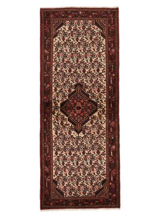 Tapis D'orient Asadabad 79X201 De Couloir Noir/Rouge Foncé (Laine, Perse)