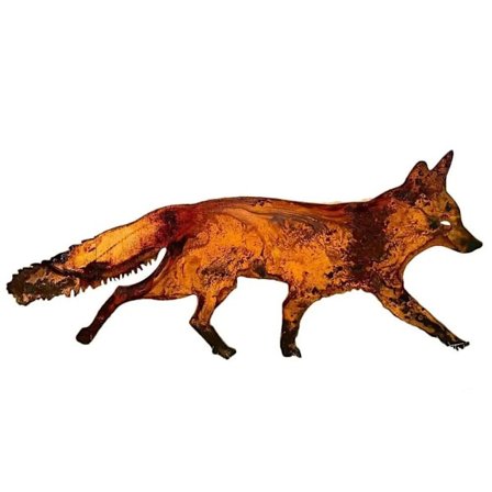 Fox Garden Stake Metal Ræve Have Decor B-40CM B-40CM