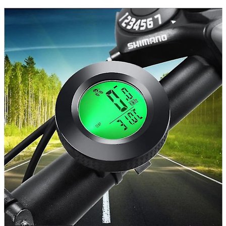 Vanntett trådløst speedometer med 3-farget bakgrunnsbelysning