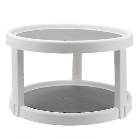 2-trinns roterende organizer krydderoppbevaring kjøkkenstativ dreieskive