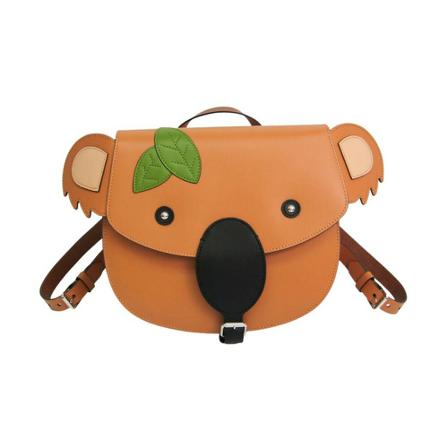 Gucci Vintage, Pre-owned Koala Backpack Bruin, Dames, Maat:ONE Size,leer