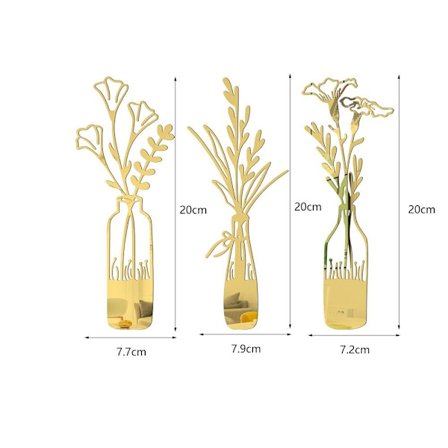 Spejl wallsticker Vægdekoration GULD