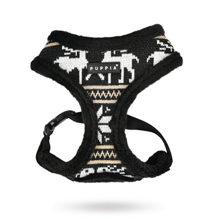 Puppia - PRANCER Black - Fôret Hundesele - Klassiske hundeseler, step-in, jacket seler, trekkseler, vinterseler & Y-seler på Doggie.no - Tekstilkobbel