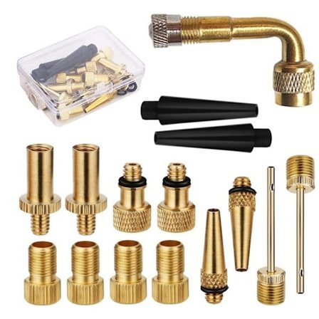 Sykkelventiladapter for luftpumpe / Sett med 15 deler