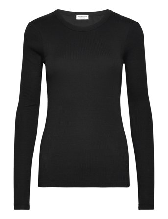 Bs Margrethe Regular Fit T-Shirt Tops T-shirts & Tops Long-sleeved Black Bruun & Stengade