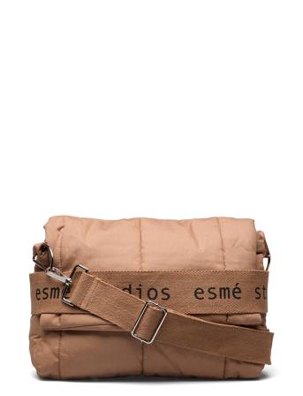 Esnadja Quilt Clutch Bag Bags Crossbody Bags Brun Esme Studios*Betinget Tilbud