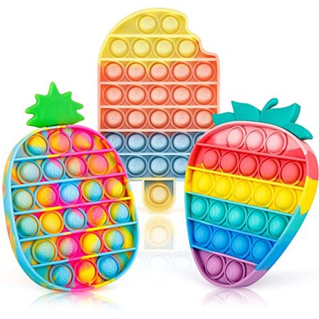 3-pak Pop It fidgetleker for barn og voksne