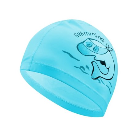 Badmössa för barn, pojkar och flickor, med hög elasticitet, håller håret rent och andas - ljusblått
