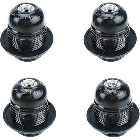 4 stk E27 lyspæreholder, plast solid lyspæreholder, E27 lyspæreholder vintage lys