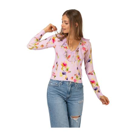 Blugirl Bluse Flowers Sweet Pink, Dame