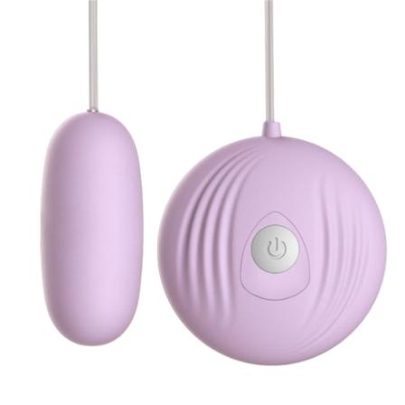 Vibrerende leketøylommestørrelse for kvinner Stillegående Vanntett 7 nivåer Batteridrevet skallform Voksenvibrasjonsleketøy Lilla