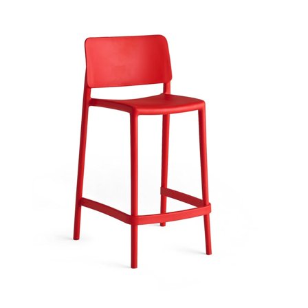Bar chair RIO, seat height 650 mm, red