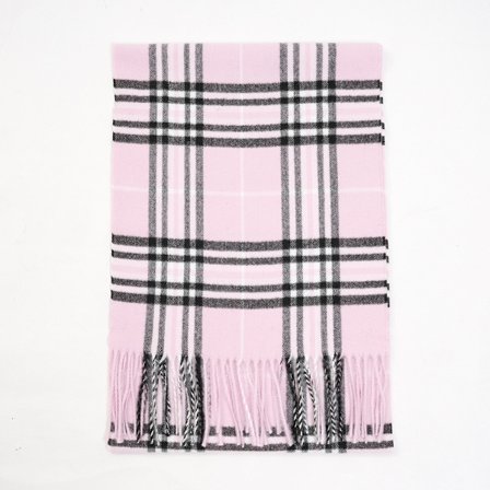 Light Pink Plaid Plumage Super Soft Luxurious Cashmere Feel Unisex Scarf for Men and Women Winter Scarf