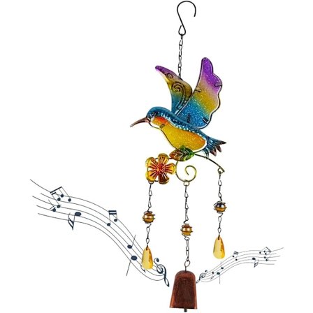 Metalliska Vindspel Trädgårdsvindspel Trädgårdsvindspel Hängande Bambusfågelvindspel Inomhus Utomhus Trädgård Balkong Dekoration