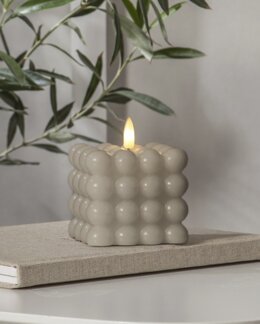 LED-Bloklys Dot Beige