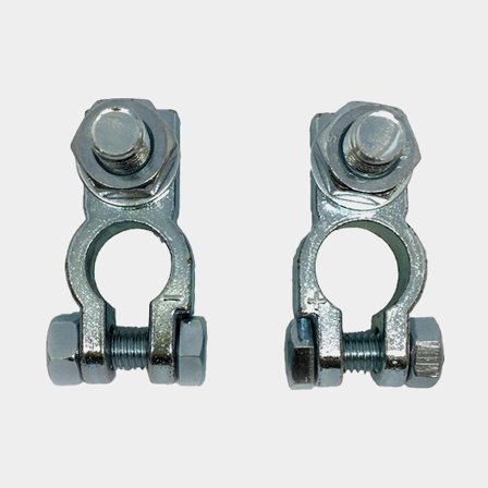 Batterikabelskor Zinkpläterad mässing. 8mm