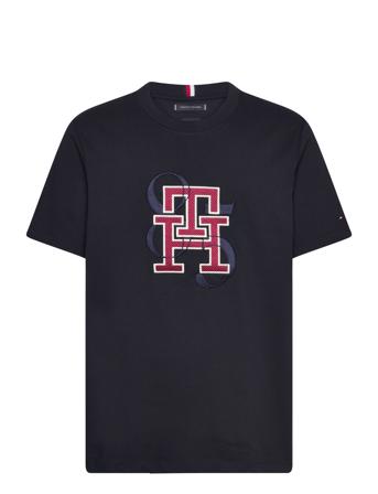 Monogram 85 Tee T-shirts Short-sleeved Marineblå Tommy Hilfiger*Betinget Tilbud
