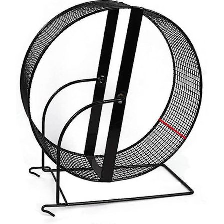 Metal Hamsterhjul med stativ, lydløst hamsterhjul, lydløst løbehjul, let at